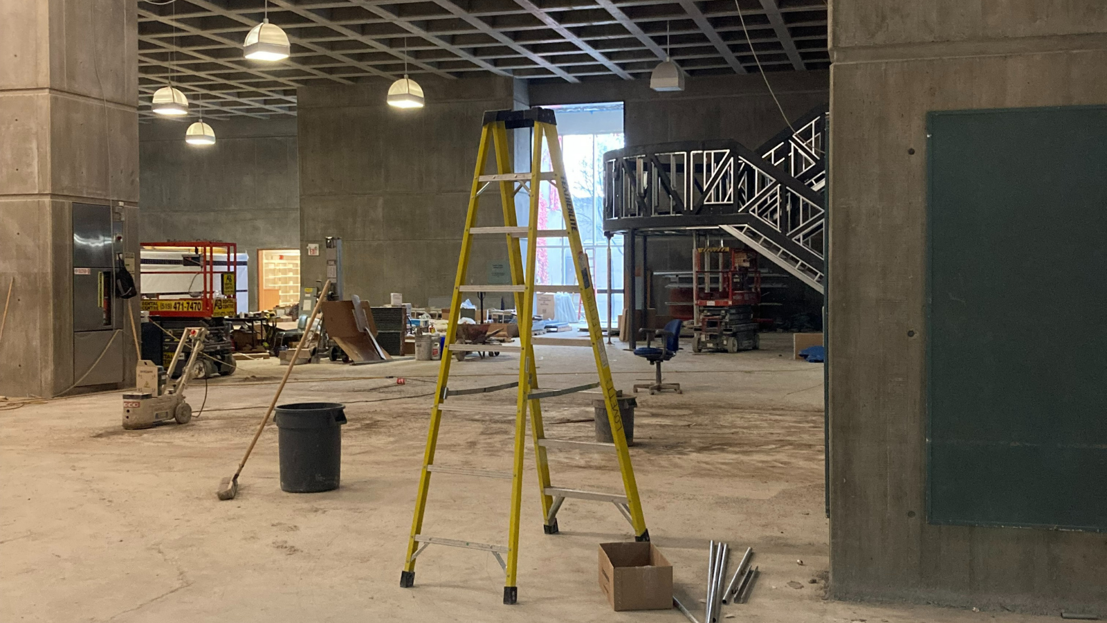 Weldon Library's new two-storey Learning Commons under construction